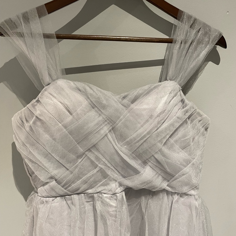 Gray chiffon dress